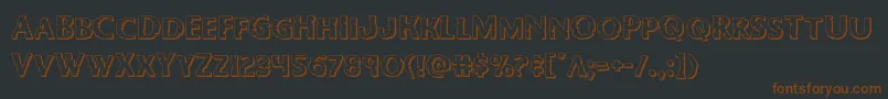 Bodyswipers3D Font – Brown Fonts on Black Background