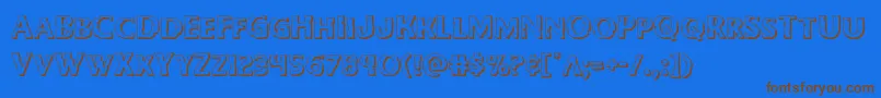 Bodyswipers3D Font – Brown Fonts on Blue Background