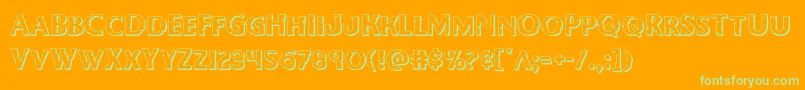 Bodyswipers3D Font – Green Fonts on Orange Background