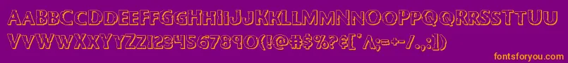 Bodyswipers3D Font – Orange Fonts on Purple Background