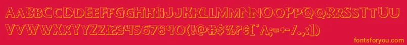 Bodyswipers3D Font – Orange Fonts on Red Background