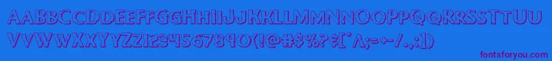 Bodyswipers3D Font – Purple Fonts on Blue Background