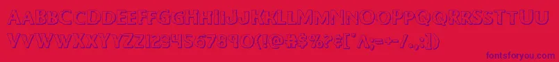 Bodyswipers3D Font – Purple Fonts on Red Background