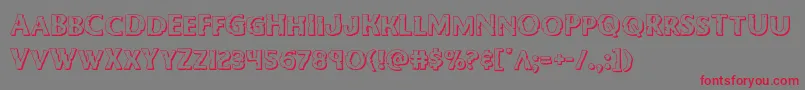 Bodyswipers3D-Schriftart – Rote Schriften auf grauem Hintergrund