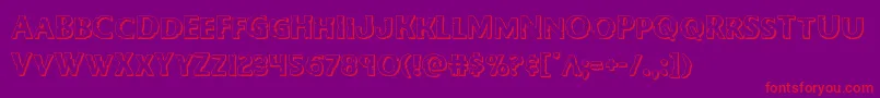 Bodyswipers3D Font – Red Fonts on Purple Background