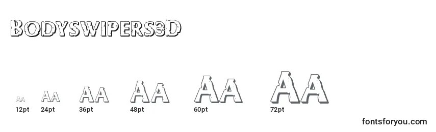 Размеры шрифта Bodyswipers3D