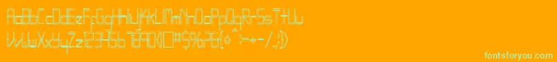 Шрифт Led Font Hc – зелёные шрифты на оранжевом фоне