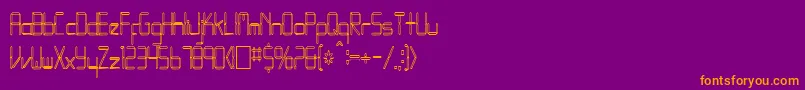 Шрифт Led Font Hc – оранжевые шрифты на фиолетовом фоне