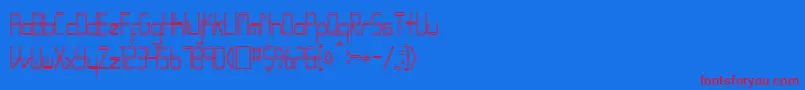 Led Font Hc Font – Red Fonts on Blue Background