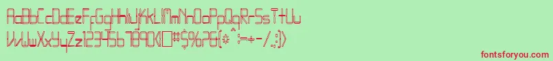 フォントLed Font Hc – 赤い文字の緑の背景