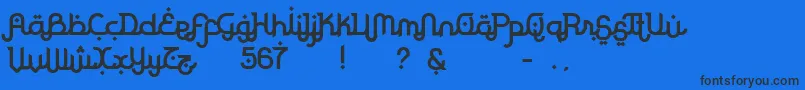 RodjaBold Font – Black Fonts on Blue Background