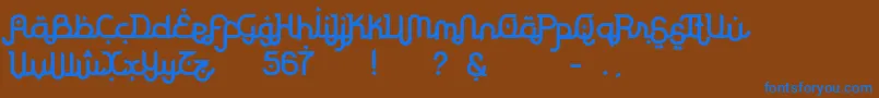 Шрифт RodjaBold – синие шрифты на коричневом фоне