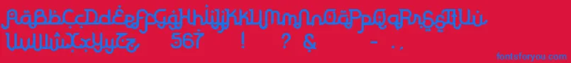Więcej informacji o czcionce RodjaBold Czcionka RodjaBold – niebieskie czcionki na czerwonym tle