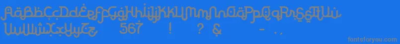 RodjaBold Font – Gray Fonts on Blue Background