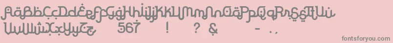 フォントRodjaBold – ピンクの背景に灰色の文字
