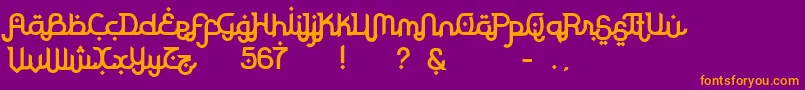 RodjaBold Font – Orange Fonts on Purple Background