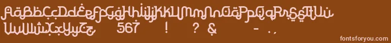 RodjaBold Font – Pink Fonts on Brown Background