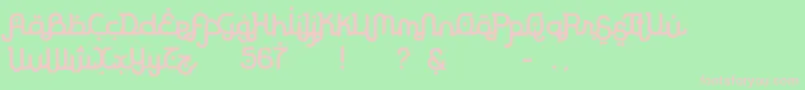 Więcej informacji o czcionce RodjaBold Czcionka RodjaBold – różowe czcionki na zielonym tle