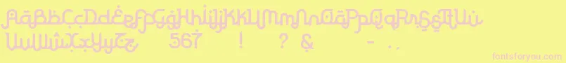 RodjaBold Font – Pink Fonts on Yellow Background