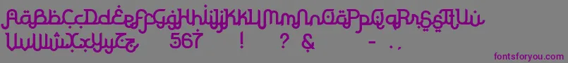 RodjaBold Font – Purple Fonts on Gray Background