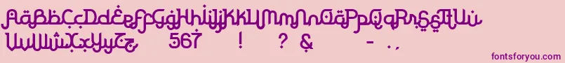 RodjaBold Font – Purple Fonts on Pink Background