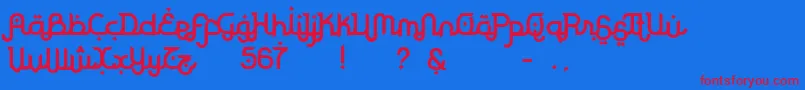 Więcej informacji o czcionce RodjaBold Czcionka RodjaBold – czerwone czcionki na niebieskim tle