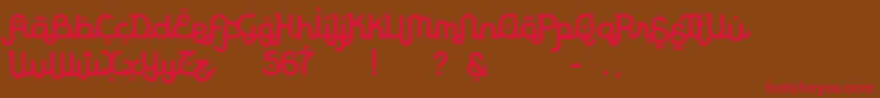 RodjaBold Font – Red Fonts on Brown Background