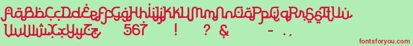 RodjaBold Font – Red Fonts on Green Background