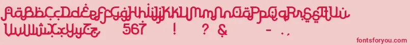 RodjaBold Font – Red Fonts on Pink Background