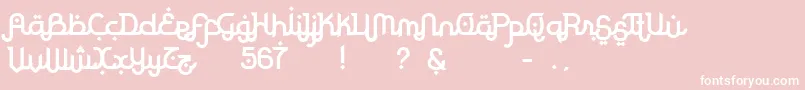 RodjaBold Font – White Fonts on Pink Background