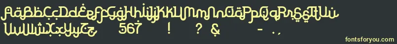 RodjaBold Font – Yellow Fonts on Black Background