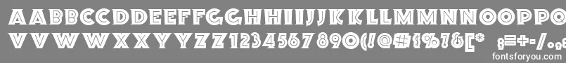 フォントOrionradionf – 灰色の背景に白い文字