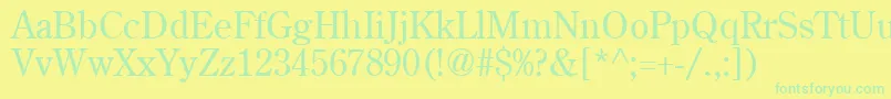 AgcenturionRoman Font – Green Fonts on Yellow Background