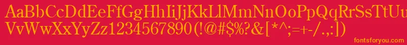 AgcenturionRoman Font – Orange Fonts on Red Background