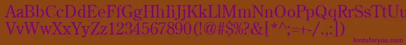 AgcenturionRoman Font – Purple Fonts on Brown Background