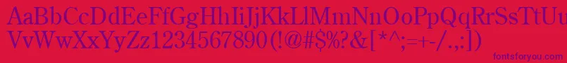 AgcenturionRoman Font – Purple Fonts on Red Background