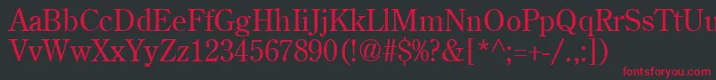 AgcenturionRoman Font – Red Fonts on Black Background