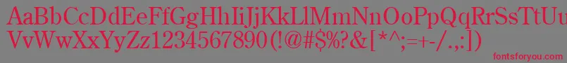 フォントAgcenturionRoman – 赤い文字の灰色の背景