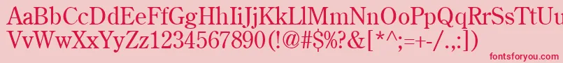 AgcenturionRoman-Schriftart – Rote Schriften auf rosa Hintergrund