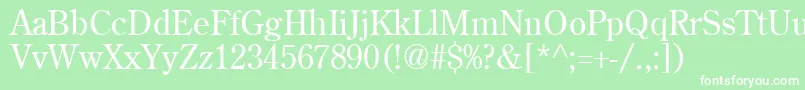 フォントAgcenturionRoman – 緑の背景に白い文字