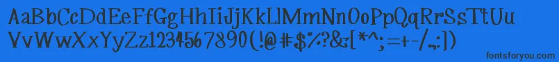 MrfSilverplume Font – Black Fonts on Blue Background