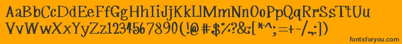 MrfSilverplume Font – Black Fonts on Orange Background