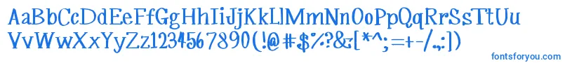 MrfSilverplume Font – Blue Fonts on White Background