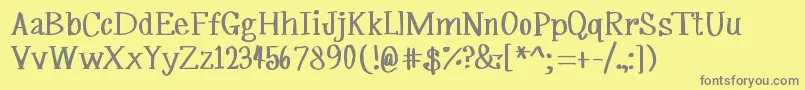 MrfSilverplume Font – Gray Fonts on Yellow Background