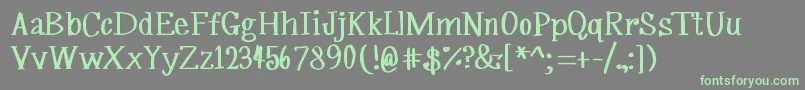 MrfSilverplume Font – Green Fonts on Gray Background