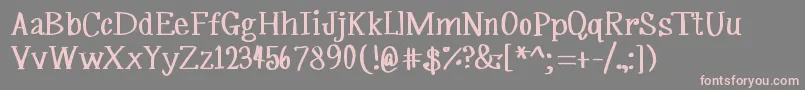 Шрифт MrfSilverplume – розовые шрифты на сером фоне