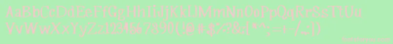 MrfSilverplume Font – Pink Fonts on Green Background