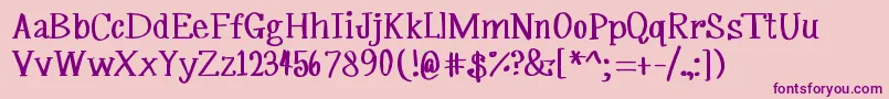 MrfSilverplume Font – Purple Fonts on Pink Background