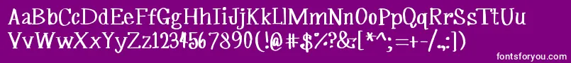 MrfSilverplume Font – White Fonts on Purple Background
