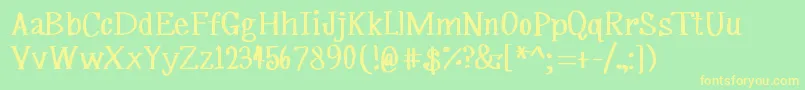 MrfSilverplume Font – Yellow Fonts on Green Background